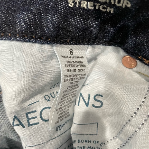 American Eagle Artist Crop Stretch Women's Blue Jeans Size 8 Regular - Picture 3 of 3